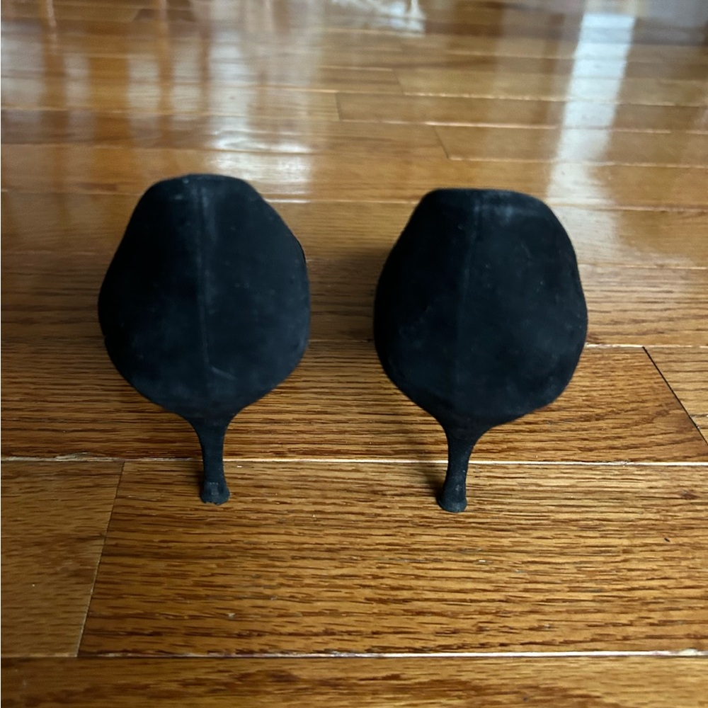 Prada Black Suede D'Orsay Kitten Heels Great Condition 6.5 - Picture 8 of 13